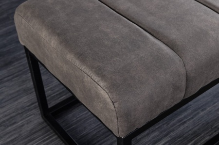 Elegante bank PETIT BEAUTÉ 108 cm taupe fluwelen metalen frame - Img 4