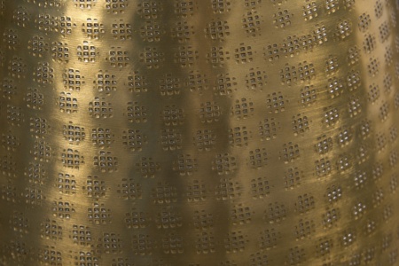 Elegante vaas ORIENT 50cm goud in gehamerd rasterpatroon - Img 4