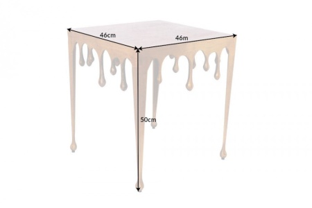 Extravagante salontafel LQUID LINE L 46 cm goud druppelvormig design - Img 2