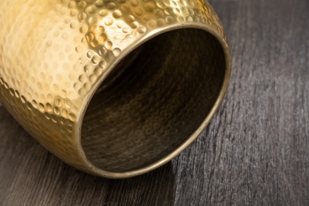 Handgemaakte bijzettafel ORIENT 36 cm goud gehamerd design - Img 7