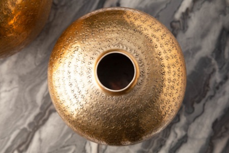 Handgemaakte vazen ​​set van 2 ORIENTAL 33 cm goud met voetbescherming - Img 7