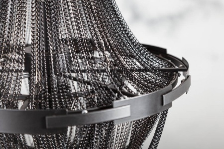 In hoogte verstelbare vloerlamp ROYAL 210 cm zwart met kroonluchter - Img 6