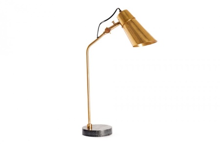 Industriële tafellamp 64 cm goud met zwart marmeren voet - Img 8