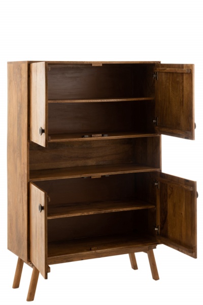 Kabinet Carter 4deuren Mango Hout Bruin H158cm - Img 7