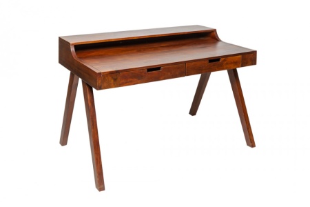Massief bureau MONSOON 100 cm acacia bureau met een opvallende afwerking - Img 8