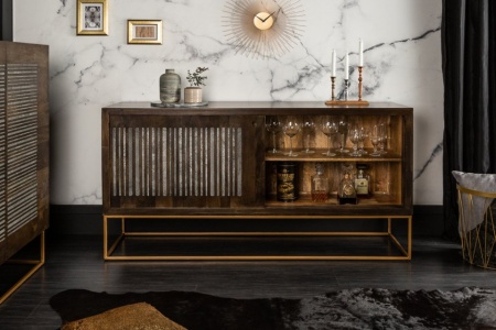 Massief dressoir ON 160cm mangohout met agaatsteen afwerking - Img 4