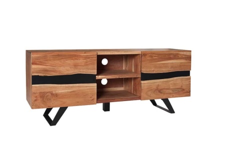 Massief houten boomstam TV Board 160cm Acacia - Img 5