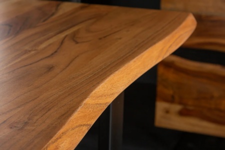 Massief houten eettafel MAMMUT 180 cm wild acacia industrieel design tafelblad 2,6 cm - Img 6