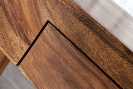 Massief secretaresse MAKASSAR 100cm consoletafel Sheesham steenafwerking Bureau met unieke nerf - Img 5