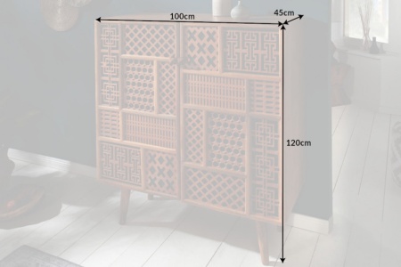 Massiev mangohout dressoir MARRAKESCH 100 cm - Img 2