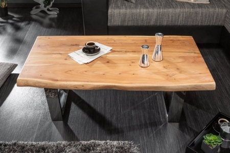 Massieve boom salontafel MAMMUT 110cm acacia 4cm tafelblad - Img 2