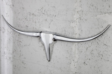 Moderne design wanddecoratie BULL L 100 cm zilver aluminium stierenkop - Img 7