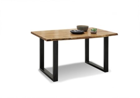 Moderne Eettafel 140cm acaciahout - Img 2