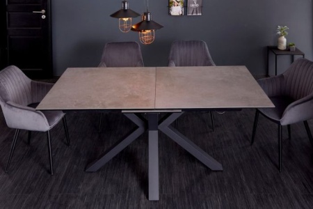 Moderne keramische eettafel ETERNITY 180-225cm betonlook uitschuifbaar - Img 2