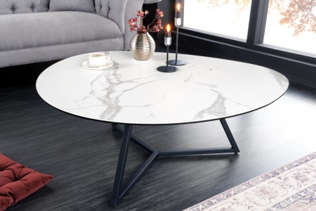 Moderne salontafel 90cm wit marmeren keramiek gemaakt in Italië - Img 3