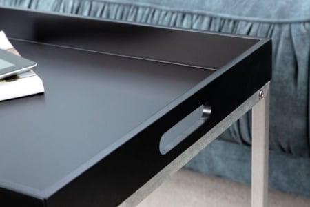 Moderne salontafel set van 3 ELEMENTS 75cm zwart stalen uitneembaar blad - Img 5