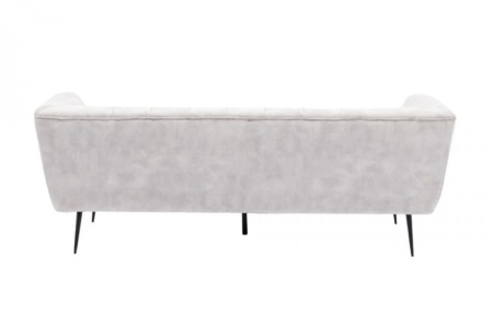 Retro 3-zitsbank NOBLESSE 225cm champagne fluwelen 3-zitsbank met decoratief stiksel - Img 6
