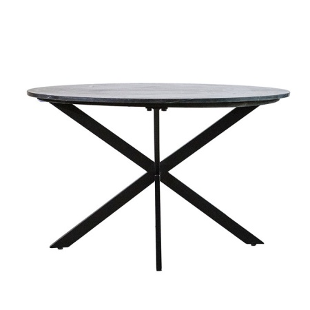 Ronde Eettafel Remy Zwart Marmer &amp; ijzer 130cm - Img 2