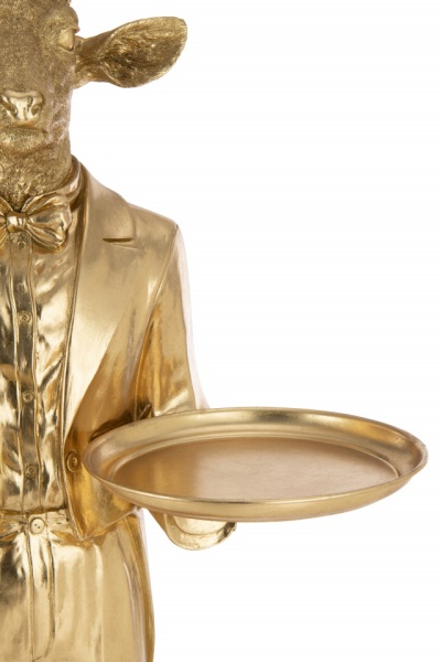 Staande Hert Ober met Plateau Poly Goud 194cm - Img 3