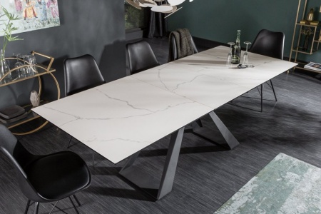 Uitschuifbare eettafel 180-230 cm marmerlook gemaakt van keramiek - Img 2