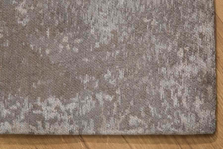 Vintage katoenen vloerkleed 240x160cm beige grijs verwassen gebruikte look - Img 4