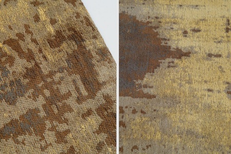 Vintage katoenen vloerkleed MODERN ART 240x160 cm zandbruin used-look - Img 5