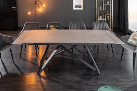 ATLAS uitschuifbare eettafel 180-220-260cm keramisch blad in betonlook - Img 6