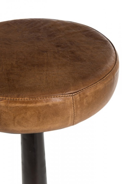 Barstoel Leder/Metaal Cognac - Img 3