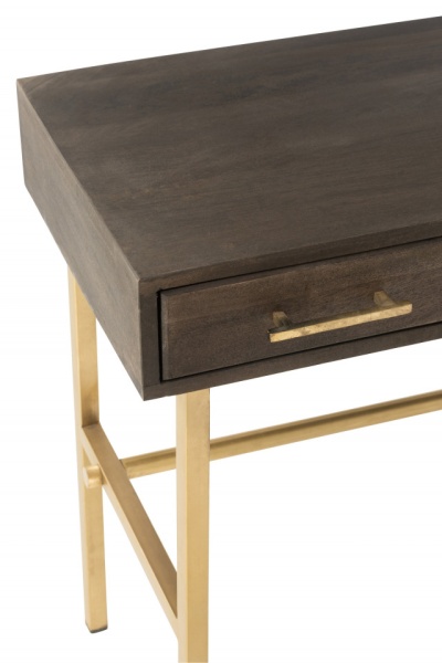 Console bruin - goud model Janis 2 Laden Mango Hout/ - Img 6