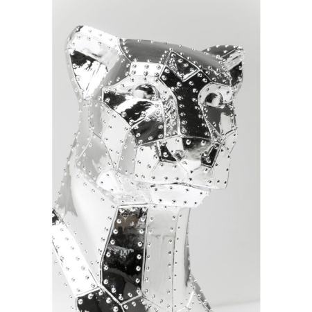 Decoratiefiguur Zittend Kat Klinknagel Chroom 82cm - Img 3
