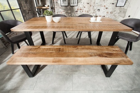 Design bank IRON CRAFT 170 cm mangohout ijzer industrieel design - Img 2