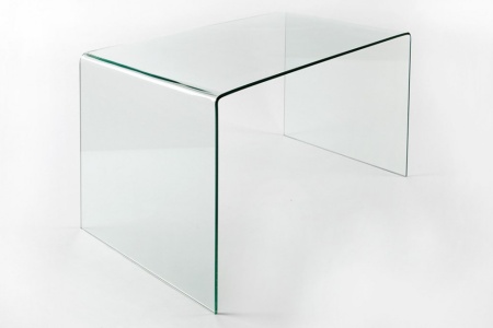 Design glazen Bureau 120 cm transparant Tafel volledig glazen tafel - Img 4