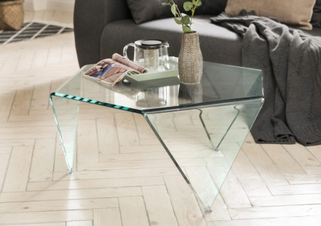 Design Glazen Salontafel Transparant Diamant 90 cm - Img 3