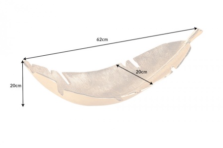 Design sierschaal GOUD BLAD 62 cm bladgoud design metaal handgemaakt - Img 6