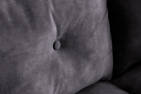 Elegante 3-zits bank MARVELOUS 220 cm grijs fluweel 3-zits bank inclusief kussens - Img 6