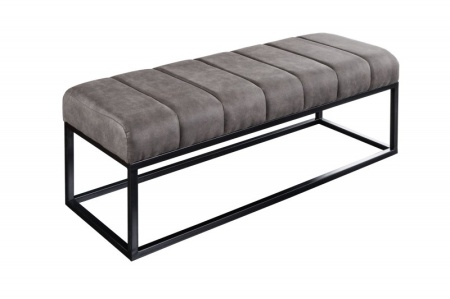 Elegante bank PETIT BEAUTÉ 108 cm taupe fluwelen metalen frame - Img 5