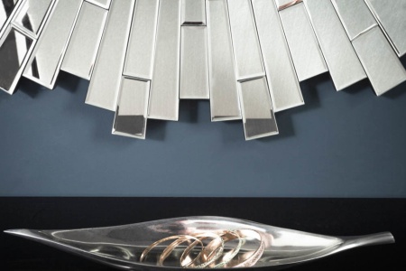 Elegante design wandspiegel MOSAIK 90 cm rond in mozaïekstijl - Img 6