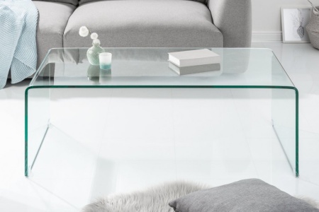 Extravagante glazen salontafel 110 cm transparant - Img 6
