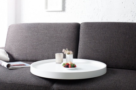 Extravagante salontafel 60cm wit chroom rond incl. dienblad - Img 5