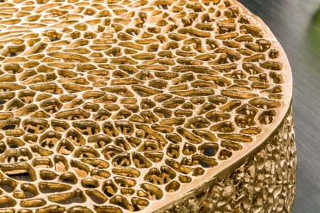 Filigraan design salontafel Leaf 80cm goud handgemaakt - Img 5