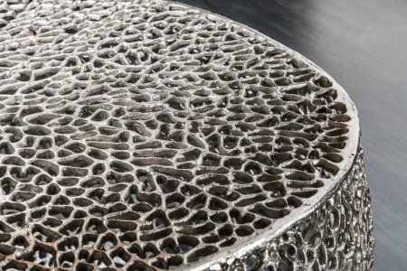 Filigraan design salontafel LEAF 80cm zilver handwerk - Img 2