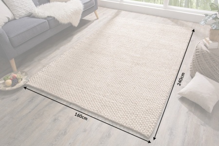 Handgemaakt tapijt van wol 240x160cm beige - Img 8