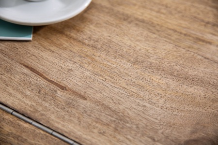 Handgemaakte salontafel 60cm zilver mangohout met opbergruimte - Img 5