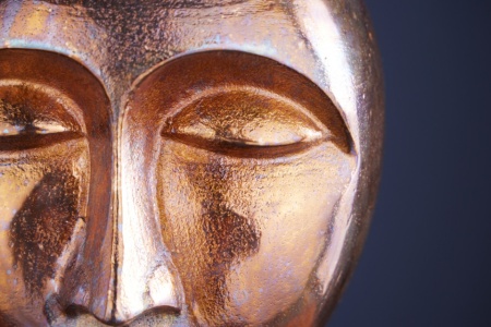 Handgemaakte vaas FACE 50cm koperlook antiek aluminium abstract - Img 5