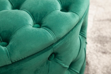Hocker gecapitonneerd met opbergruimte Smaragdgroen 75 cm - Img 5