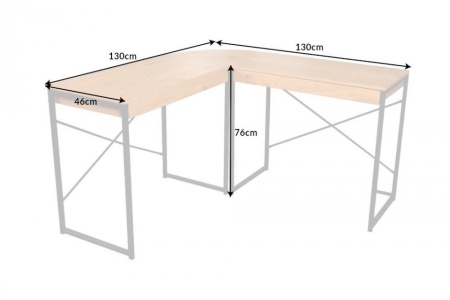 Hoekbureau Industrieel 130 cm met lades - Img 2