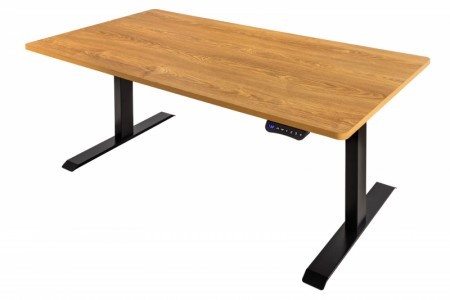 In hoogte verstelbaar bureau OAK DESK 160cm naturel eiken look industrieel design - Img 5