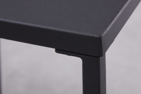 Industriële bijzettafels set van 2 DURA STEEL 40cm zwart metaal - Img 5