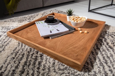 Industriële salontafel ELEMENTS 60 cm naturel eiken afneembaar blad - Img 4
