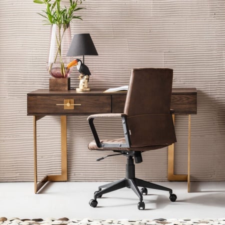 Luxe Bureau Osaka 138x60cm met messing frame - Img 7